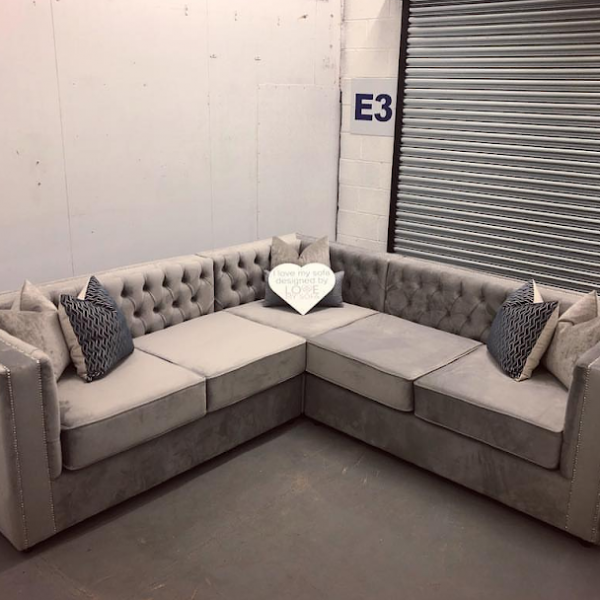 grey color sofa in l shape design for pakistan islamabad