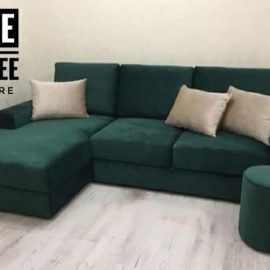 Green kyoto velvet sectional sofa