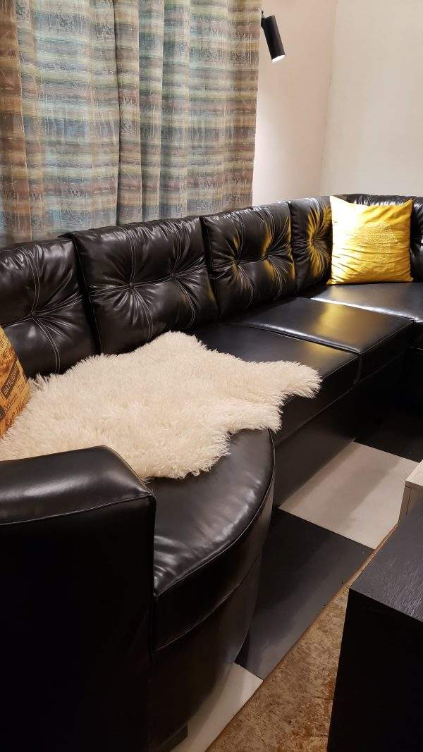 black leather