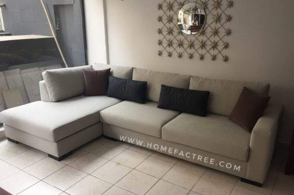 grey sectional l shpae sofa in abbass market islamabad