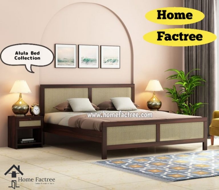 french cane bed brown