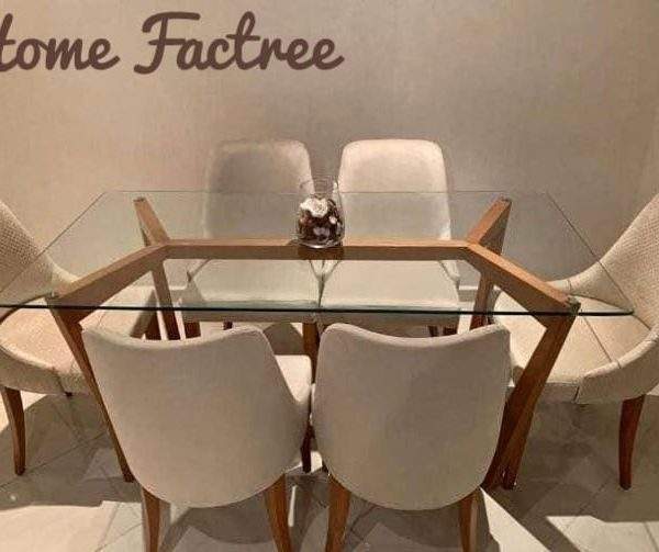 slim dining chairs and table