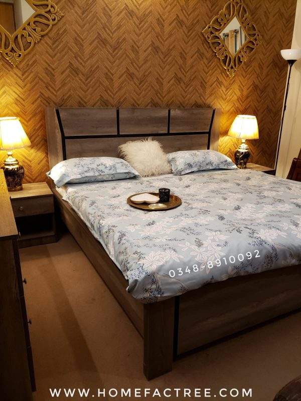 oak wood bed set