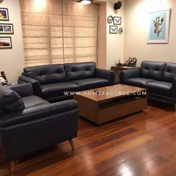 sofa black leather
