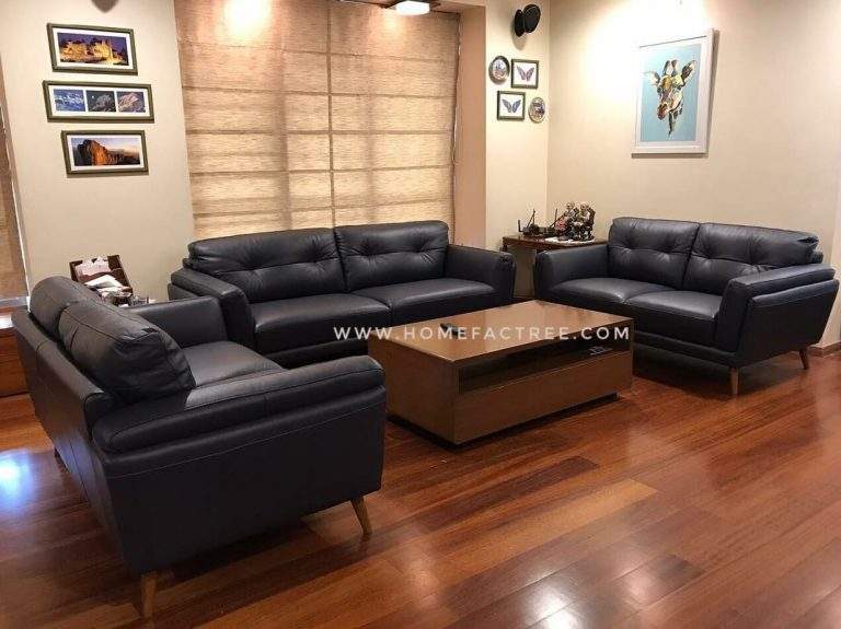 sofa black leather