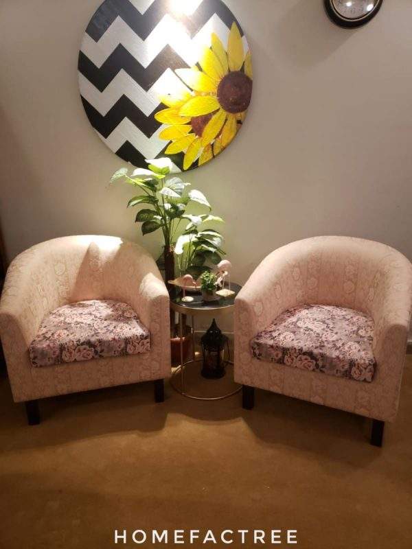 floral accent chair in pink by islamabad