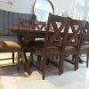wooden dining cross modern table pakistan
