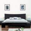 curve bed in sheesham wood dark brown