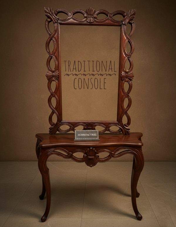 Chinoti Console table Hand carved Chinoti console table made from solid Sheesham wood by Homefactree