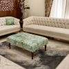 Premium tufted sofa set Pakistan with rolled arms and paisley cushions Elegant beige living room sofa design by Homefactree