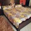 Napoli Motion brown minimal bedset with modern bed and side tables Brown minimal bedset with matching dresser and bedroom furniture