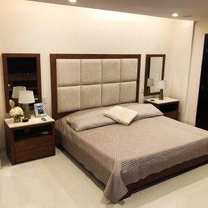 guest room bed Pakistan Sakartvelo bedroom set with matching side tables and mirror