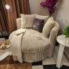 Round love seat sofa with plush fluffy fabric Pakistan