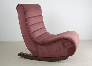 Chenille Rocking Chair upholstered high back rocking chair Homefactree Pakistan
