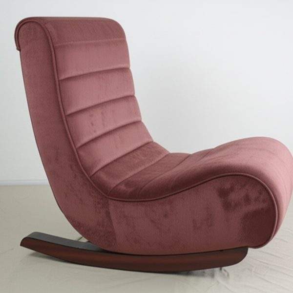 Chenille Rocking Chair upholstered high back rocking chair Homefactree Pakistan