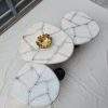 marble top center tables wooden base