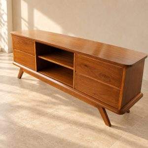 sheesham wood finish media console by Homefactree price sale